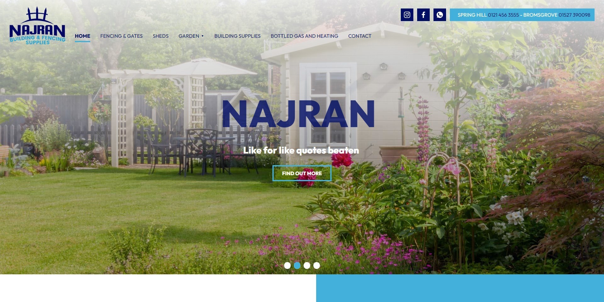 A brand new, modern and responsive website design for Najran the building and fencing company