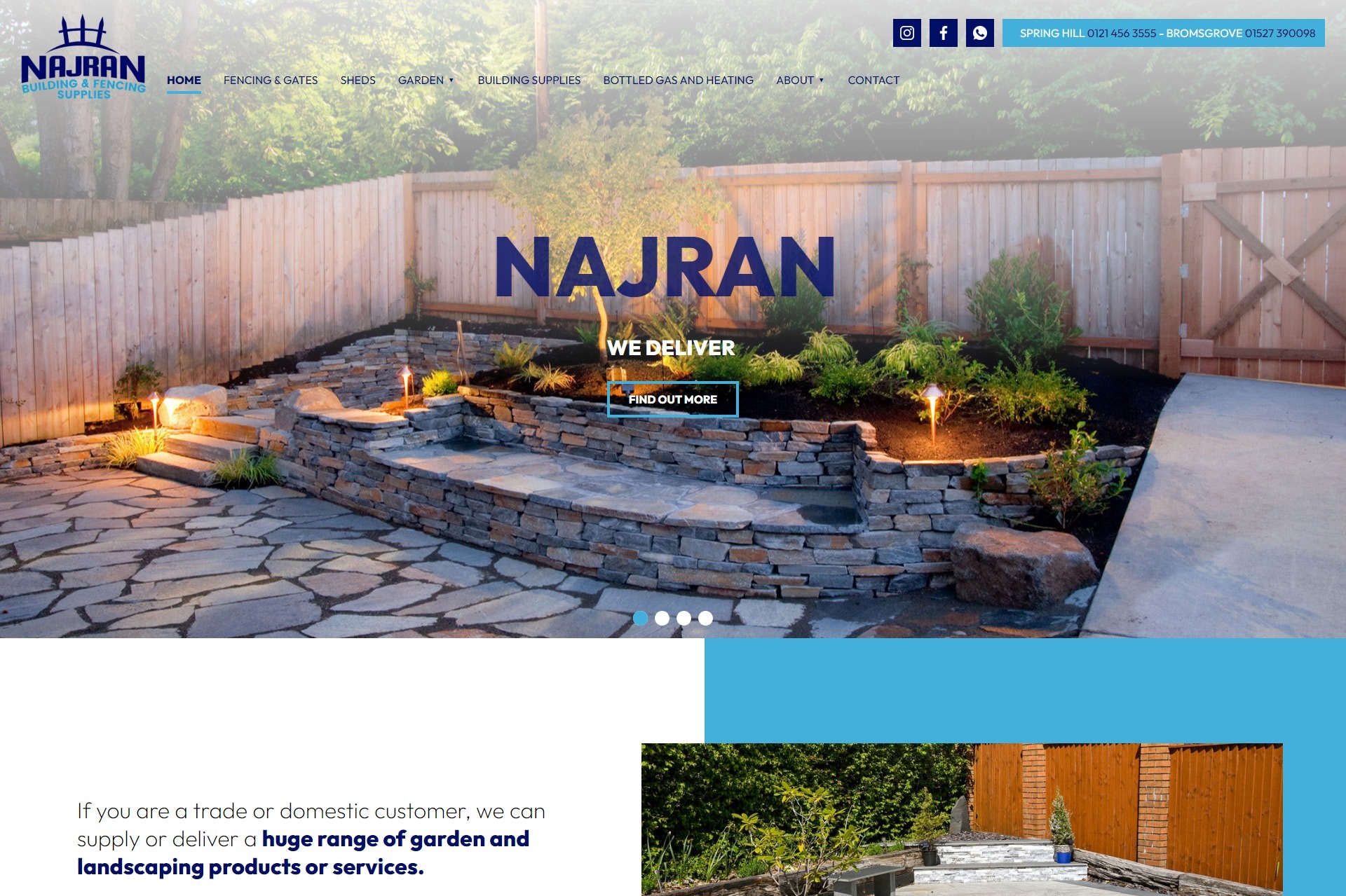 Website design for a garden and landscaping company