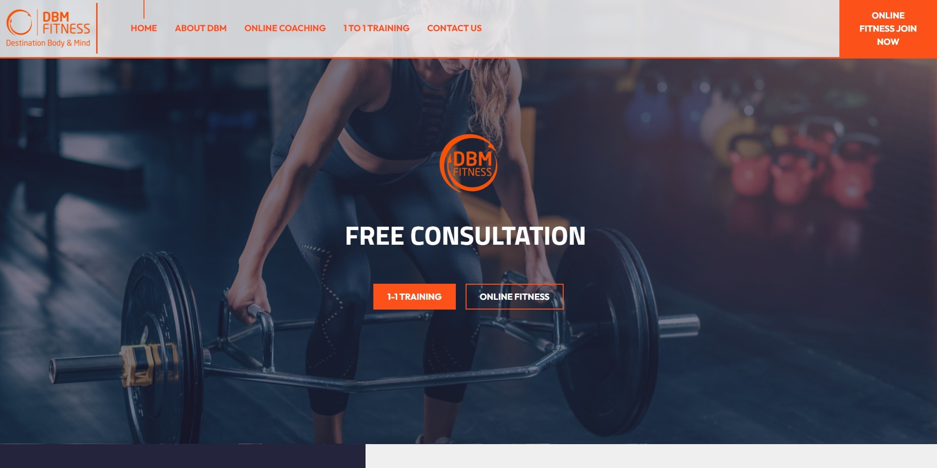 DBM Fitness website