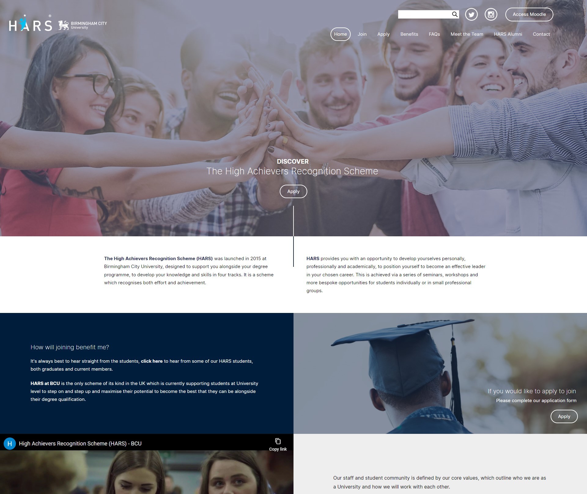 Birmingham University website